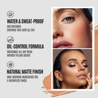 1Pcs Liquid Foundation Long Lasting Full Coverage Matte Cream CC Foundation Makeup Concealer Natural Liquid Base Moisturizing