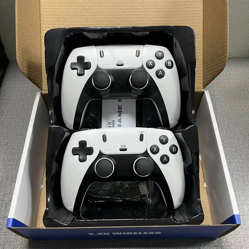 4K 64G Retro Game Console: M15 Game Stick with 40000+ Classic Arcade Games, Dual Wireless Controllers 2-Player TV System