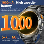 LIGE New Smart Watch Men 1000mAh Large Capacity Battery Outdoor Flashlight Bluetooth Call Waterproof Sport Fitness Smartwatch