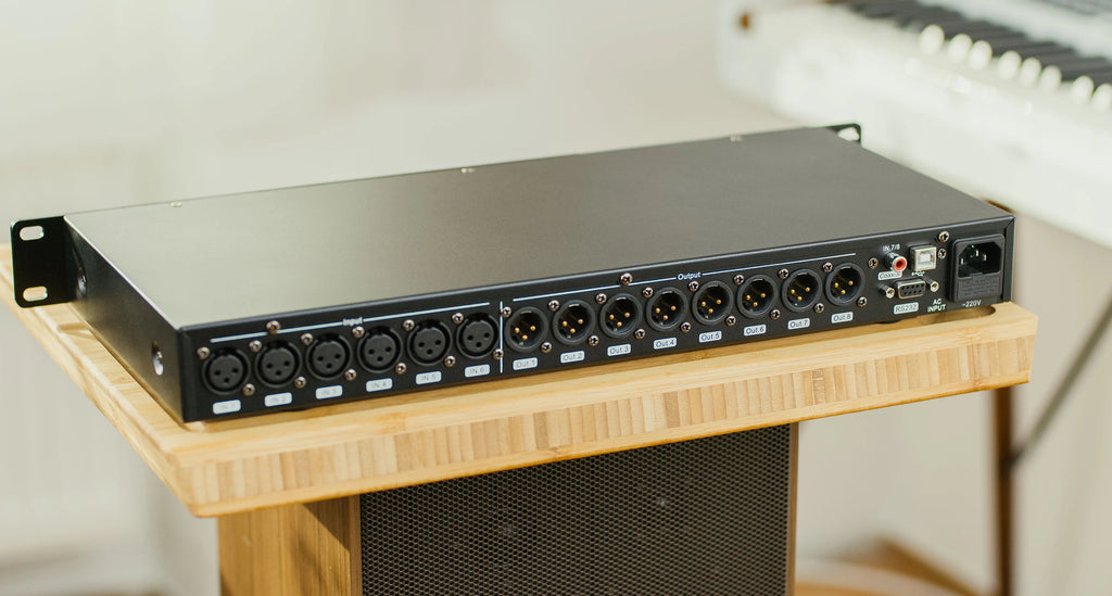 Paulkitson A808 Processor Digital Professional Audio Processor 8 In 8Out 32Bit DSP 7Band EQ Equalizer WIFI  USB Without Noise