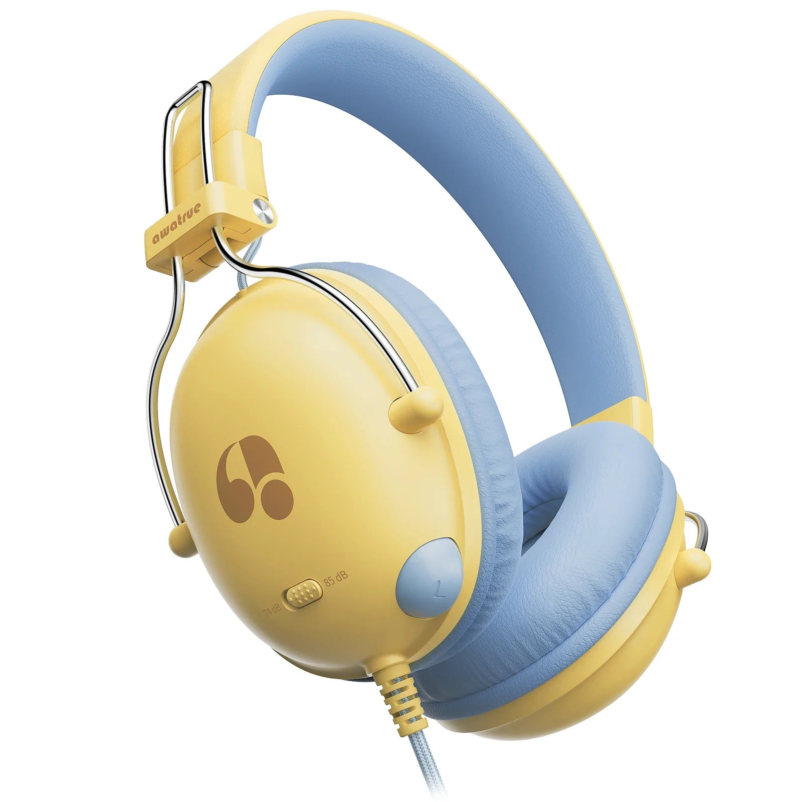 AWATRUE HK05 Kids Study Wired Children'S Headphones Stereo Sound Headset Kids Earphone with Mic Music Headset Limited Volume