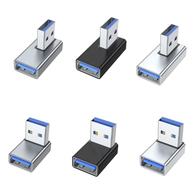 90 Degree Left Right Up Down Angled USB 3.0 A Male to Female Extension Connector Adapter for Laptop PC USB Chargers Converter Image principale du produit
