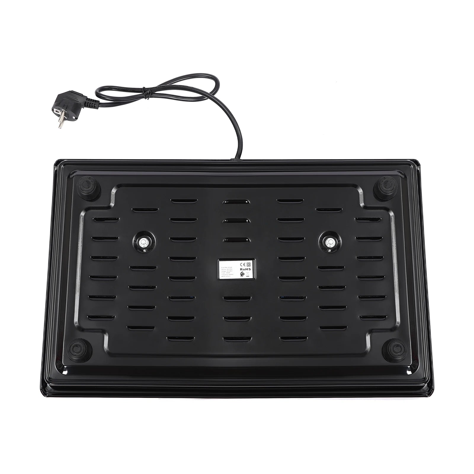 2500W Double-Burner Electric Stove Electric Hob Cooker with 2 Plate Adjustable Firepower 220-240V for Cooking Food