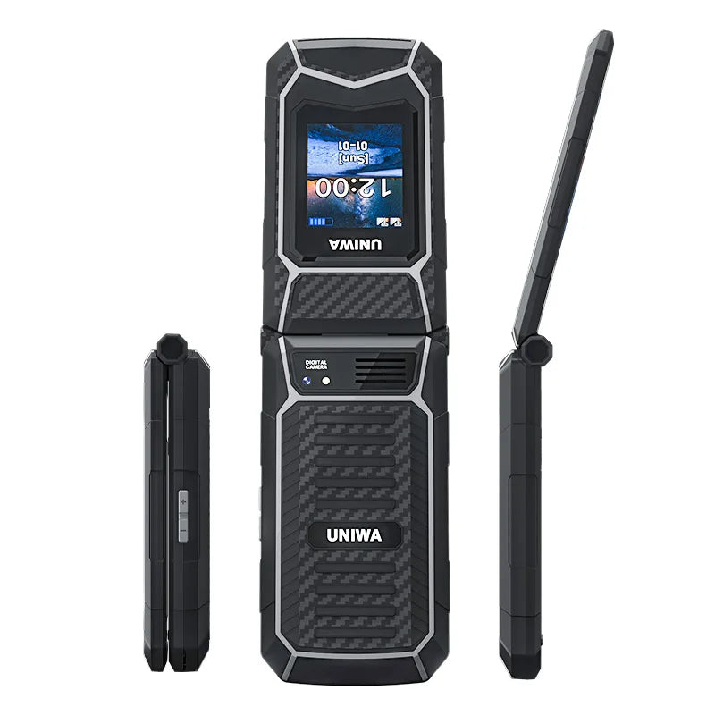 UNIWA X29 GSM Flip Phone 2.8 Inch Double Screen Dual SIM Big Font Big Button For Senior 2000mAh Wireless Radio  Russian Keyboard