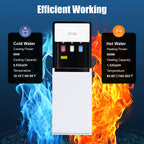 Modern White Bottom Loading Water Dispenser Hot/Cold Water Cooler Dispenser with Anti-Scalding Design for Offices Homes Gyms
