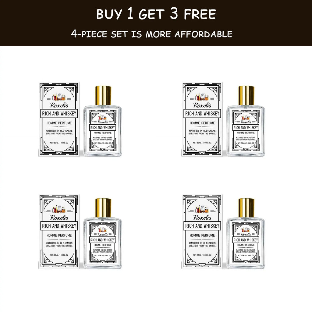 ROXELIS 50ml Rich And Whiskey Homme Perfume Long-lasting Fragrance,Enhance Personal Charm, Confidently Show Style and Elegance
