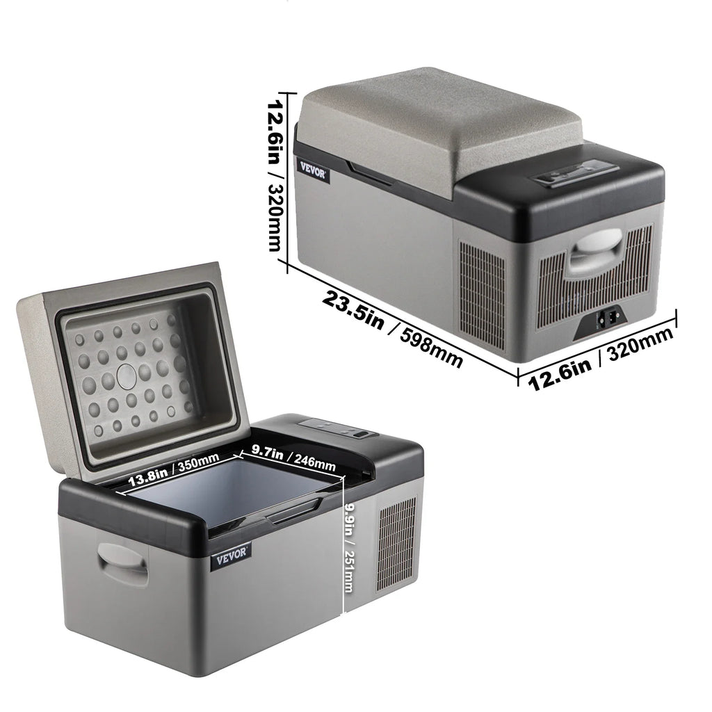 VEVOR 15L-55L portable small refrigerator car refrigerator car truck mini cooler, suitable for driving, traveling, and home use