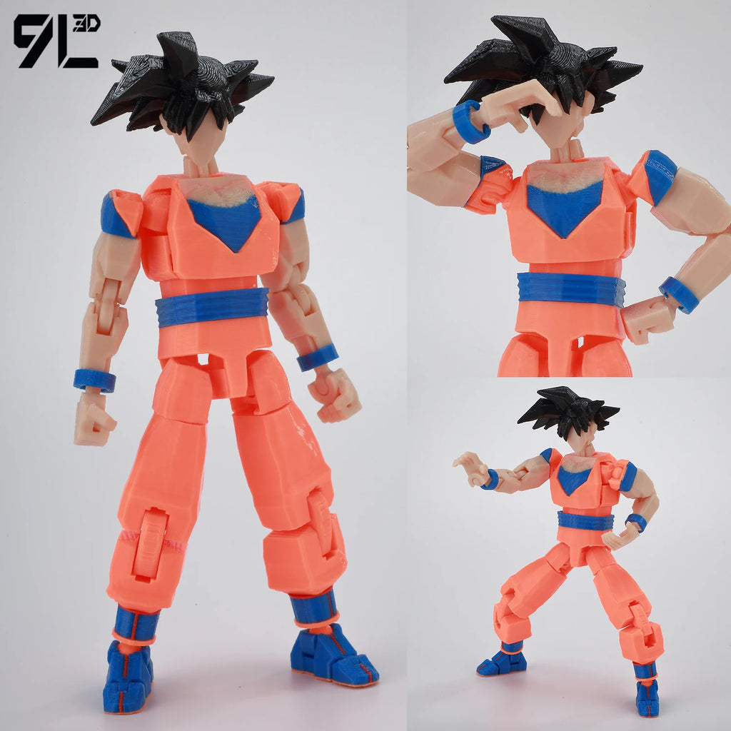 9L3D Printed Dragon Ball Son Goku Vegeta Beerus Frieza Anime Lucky13 Dummy13 Titan13 Action Figures Multi-Jointed Movable Toys