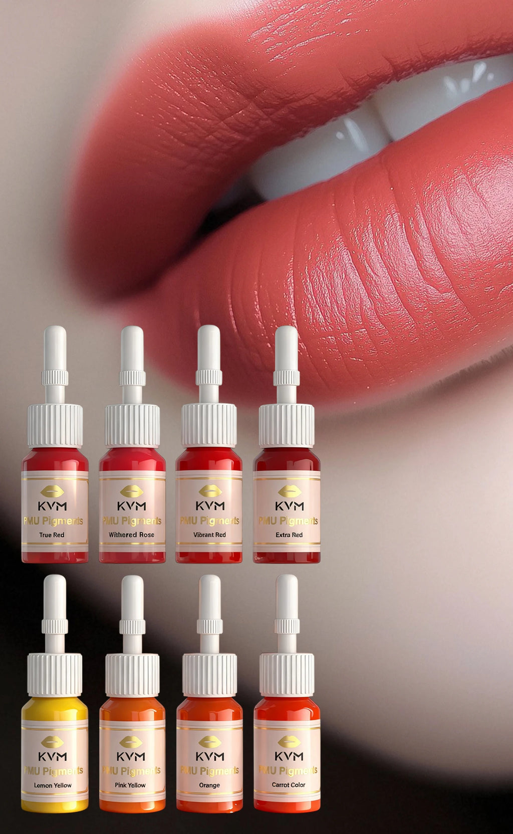 KVM 8 Colors 5ML Lip Tattoo Ink Microblading Inks Semi Permanent Makeup Pigment Tattoo Ink Body Art Lips Tint Tattoo Supplies