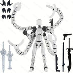 T13 Action Figure 3D Printed Multi-Jointed Movable Titan 13 Lucky Dummy Nova Robot Action Figure Desktop Assembly Completed Gift