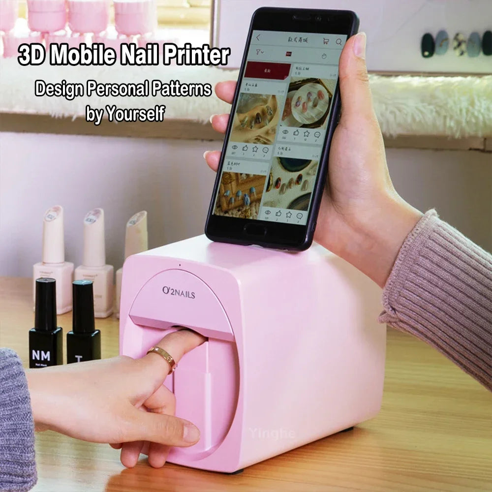 Smart 3D Mobile Nail Printer M1 Pattern Digital Nail Art Printer Machine DIY Portable H1 Nail Art Equipment From Phone