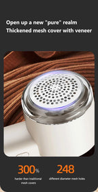 Lenovo Lint Remover Clothing Hairball Trimmer Clothes Sweater Fabric Shaver LED Display 6 Blade Portable Fabric Remove Machine