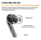QCY MeloBuds Pro Adaptive Hybrid Active Noise Cancelling Wireless Earbuds 46dB Bluetooth 5.3 LDAC Hi-Res Audio 34H Earphones