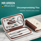 MR.GREEN Premium Manicure Set Professional-Grade Stainless Tools with Clean Lines & Travel-Ready Design Portable Case