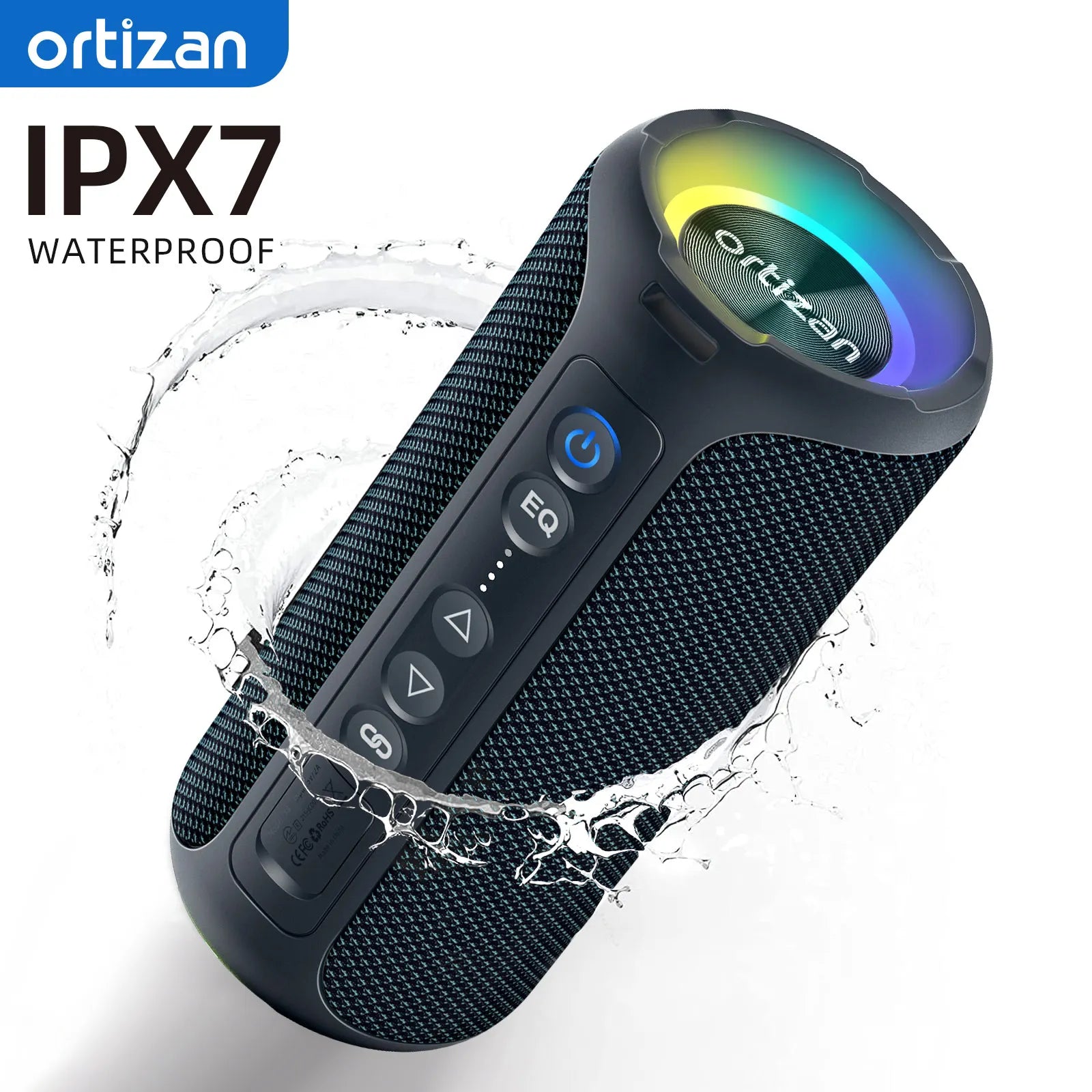 Ortizan Bluetooth Speakers 40W Enhanced Bass Portable Outdoor Wireless Speaker 30Hrs IP7 Waterproof Shower Speaker Bluetooth 5.3 Main image