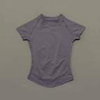 Sport Short Sleeve Top Women Running Sports T Shirt Summer Short Sleeve Round Neck Breathable Gym Vest Yoga Fitness Top