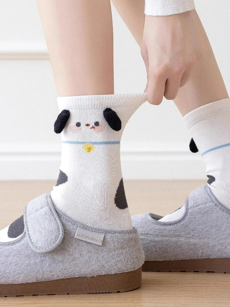 Fashion Sweet Cute 3D Animal Ears Pig Hosiery Winter Warm Cartoon Socks for Children Harajuku Cotton Soft Home Floor Sock
