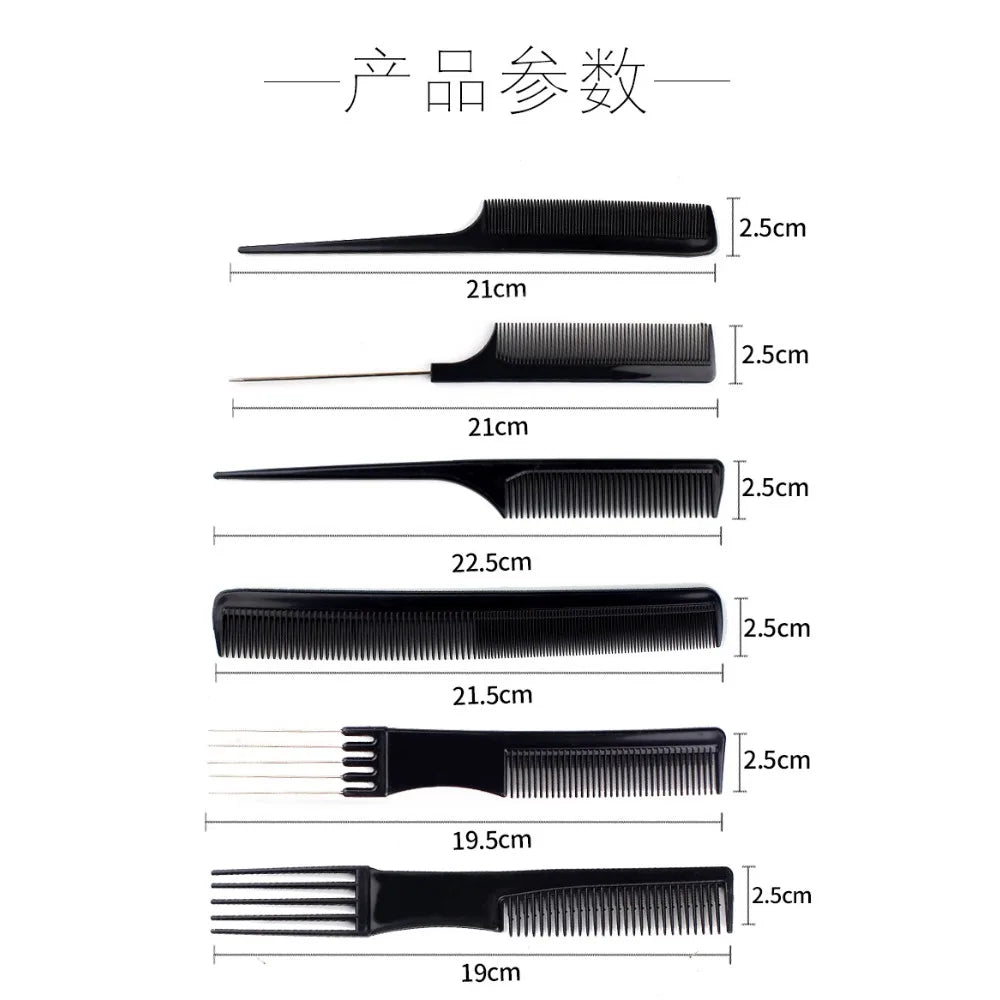 12/18PCS Professional Hair Brush Comb for Salon Barber Hairdressing Styling Tools - New Hairbrush Hair Care with Free Gift
