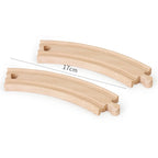 Wooden Train Track Toys Railway Rails Accessories Fit Thomas Train Road Connector Wood Railway Bridge Children Birthday Gifts