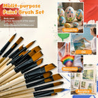 6/24/30Pcs Artist Paint Brush Set for Watercolor, Acrylic, Oil and All Media, Suitable for Canvas, Paper, Ceramic, Nylon Hair, W