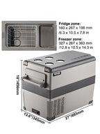 VEVOR Car Refrigerator Portable Compressor Cooler 35-55L Mini Fridge Freezer 12/24V DC 110-240V Ice Box for Camping Picnic Frige
