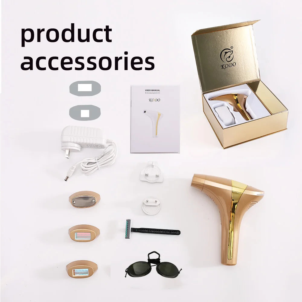 KODO 2026 High-end customization ice Laser Hair removal Laser Epilator Permanent IPL Painless Photoepilator 4 in 1 face and body