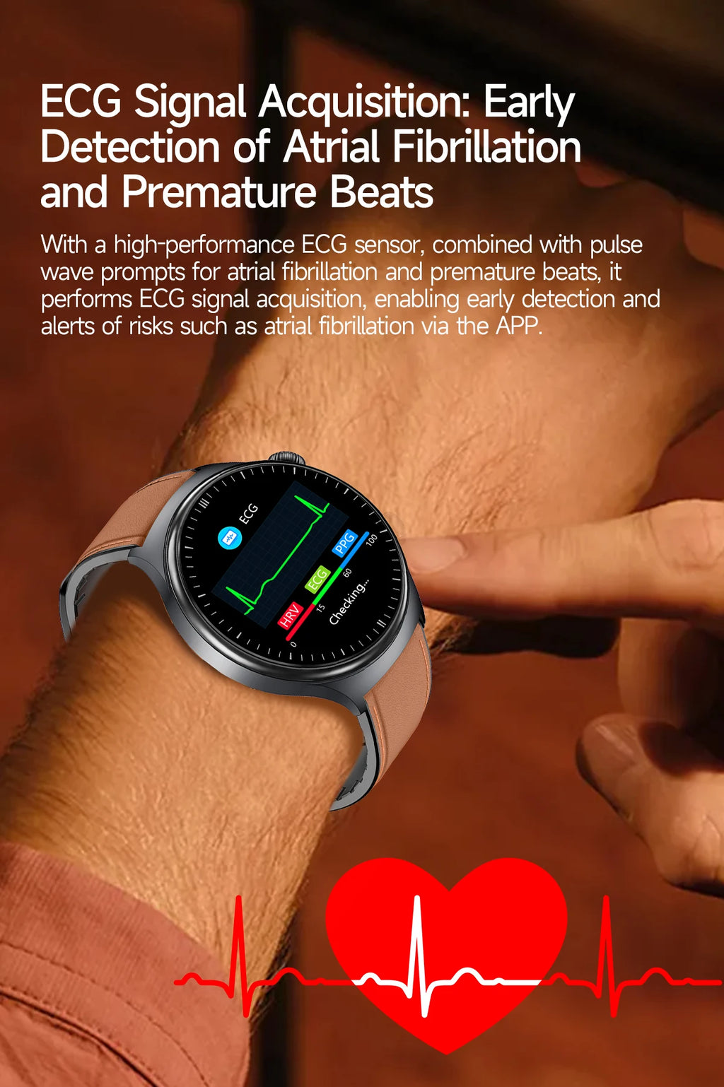 2026New AI-Diagnosis Care Smartwatch ECG+PPG Accurate Uric Acid Blood Pressure Body Fat Five organ Fitness Waterproof Smartwatch