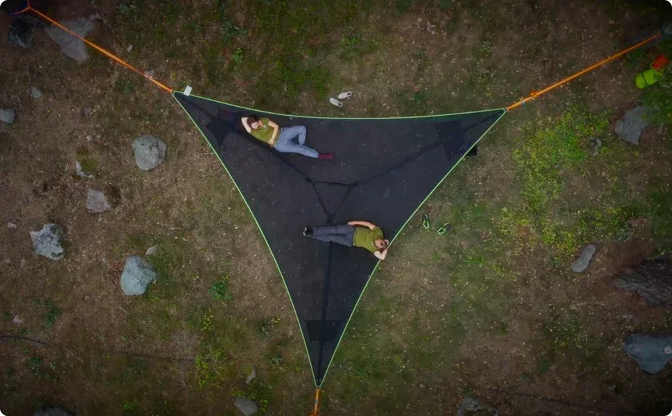 Outdoor Camping Hanging Portable Bed Triangle Hammock Portable Multi Person Aerial Mat  travel Convenient Sleep Hammock bed