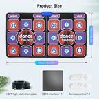 HDMI Double Dance Mat Yoga Fitness Dance Games With MV/3D/Cartoon Dance Mode, Self-Update Non-Slip Wireless Double Dance Pad