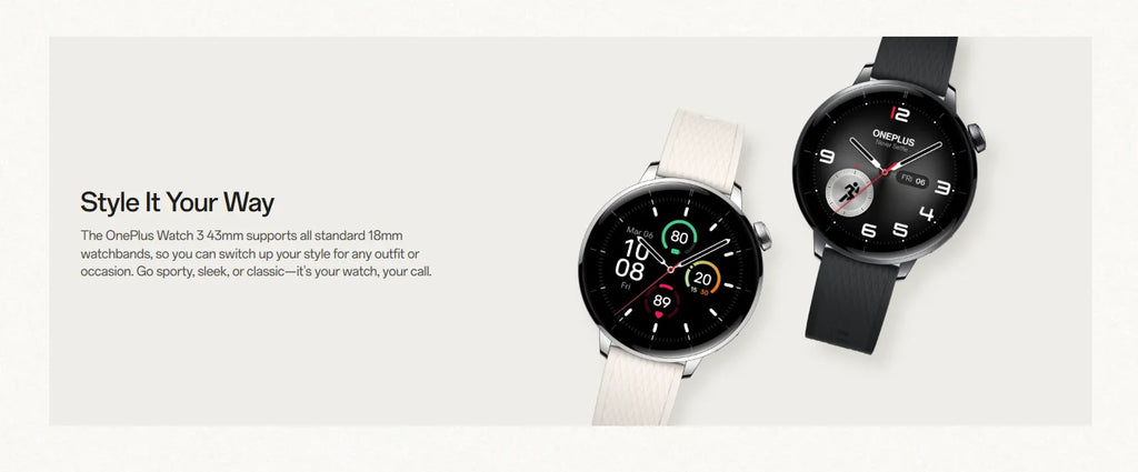 Global Version OnePlus Watch 3 43mm Smartwatch 1.32inches AMOLED Display Up to 60H Battery Life Wear OS by Google GPS NFC