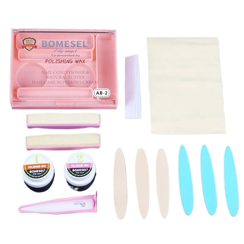 Manicure Set Powder Nail Kit Strengthener Professional Versatile Tools for Travel Girls Women Home Beauty Polishing Wax