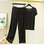 two piece set women top and pants Summer 2 piece sets womens outfits vacation 2026 new collection wide leg pants elegant casual