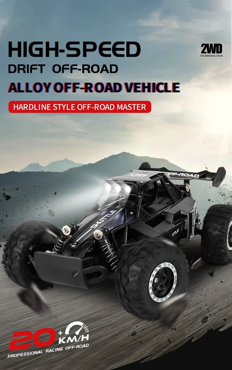 Oike RC Car 1:16 Model With LED Lights Radio Off-road Remote Control Climbing Vehicle Outdoor Cars Drift Race Toys Boys Gifts