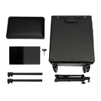 Rolling Makeup Train Case w/Tattoo Armrest Stand,Beauty Trolley Case with 3 Drawers, 4 Universal Wheels, and Combination Lock