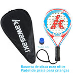 Kawasaki Padel Tennis Carbon Fiber Soft EVA Face Tennis Paddle Racquet Racket with Padle Bag Cover Power Beach Tennis Paddle