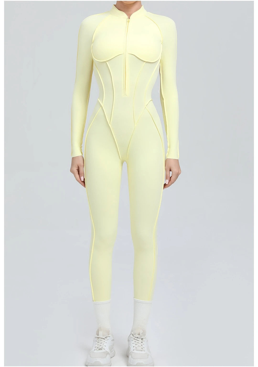 Women's Yoga Jumpsuit Hip Lift Sports Fitness Removable Padding Backless Zipper Leggings One-Piece Running Workout Gym Jumpsuit
