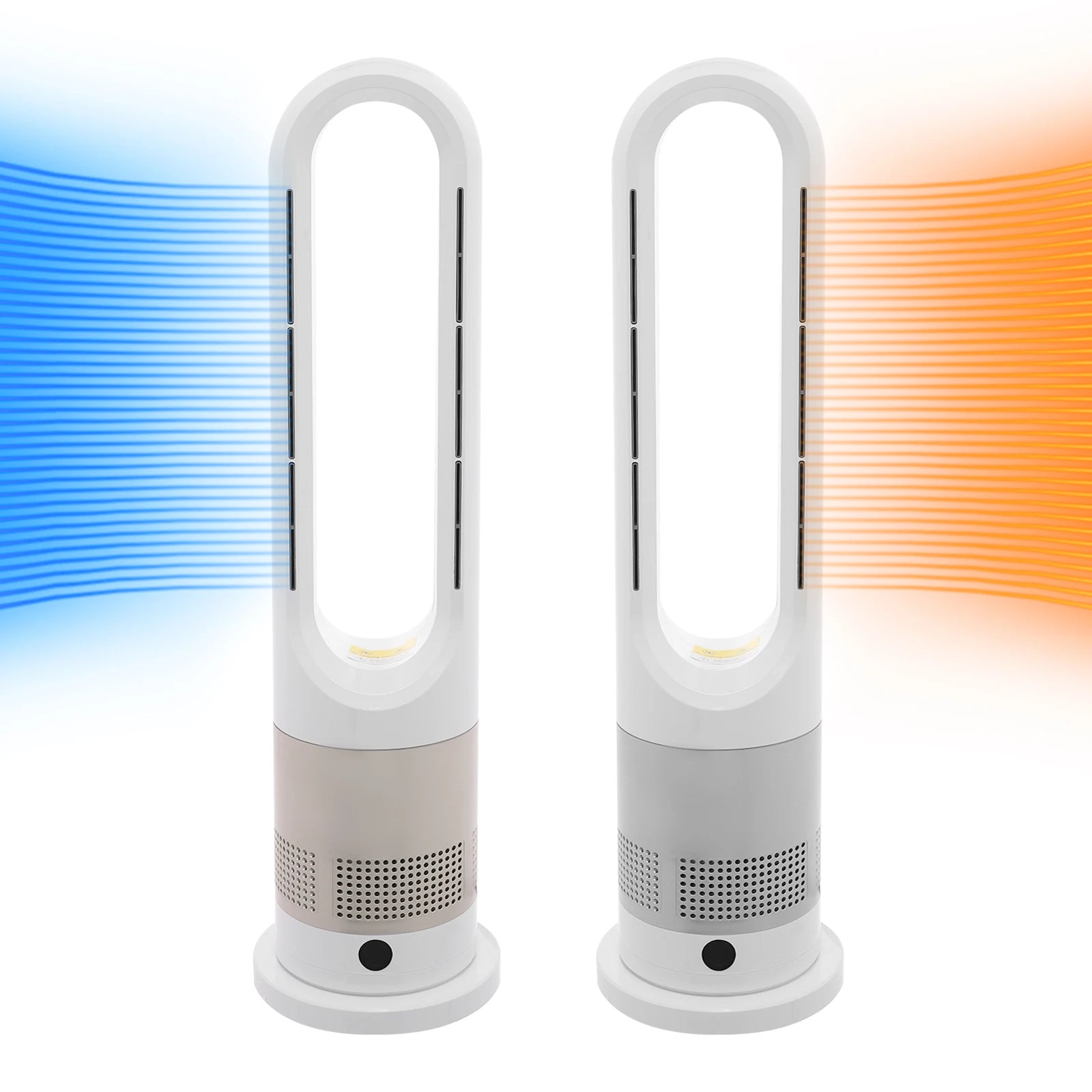Cooling & Heating Bladeless Fan 220V W/ Timer Remote Control 8 Wind Speed Home Silent  Air Conditioner Heater LED Display