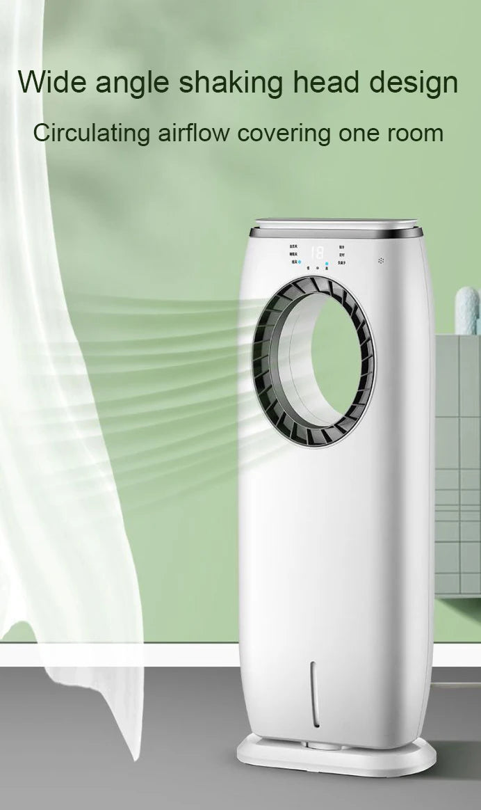 Water-Cooled Air Conditioning Fan Chiller Leafless Electric Refrigeration Cooling Remote Timer Humidifier Conditioner Cooler  EU