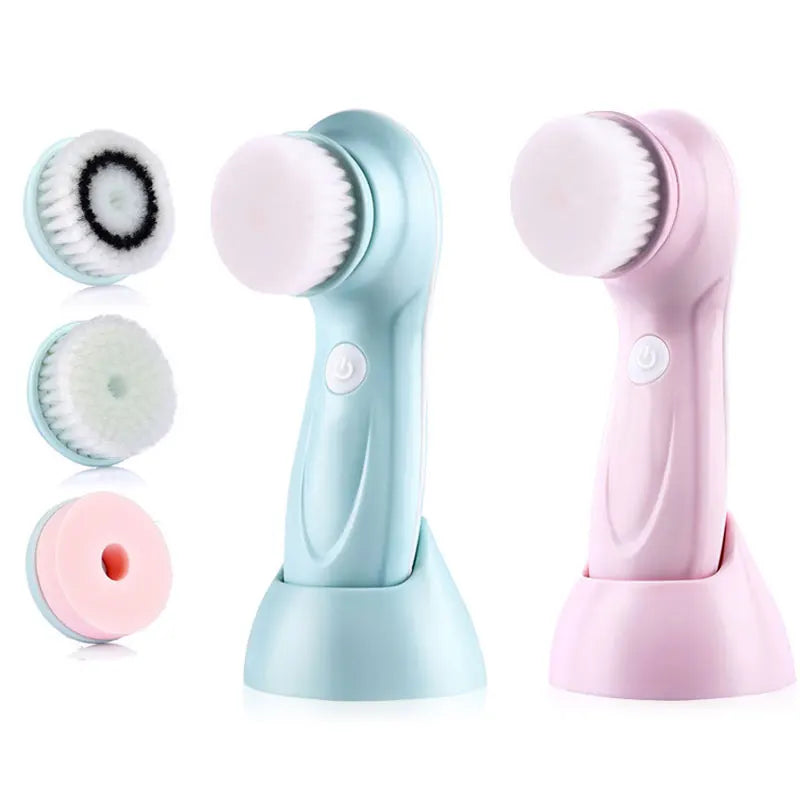 3 IN 1 Electric Facial Cleaner Face Cleansing Brush Wash Machine Spa Skin Care Massager Blackhead Cleaning Charging Image principale du produit