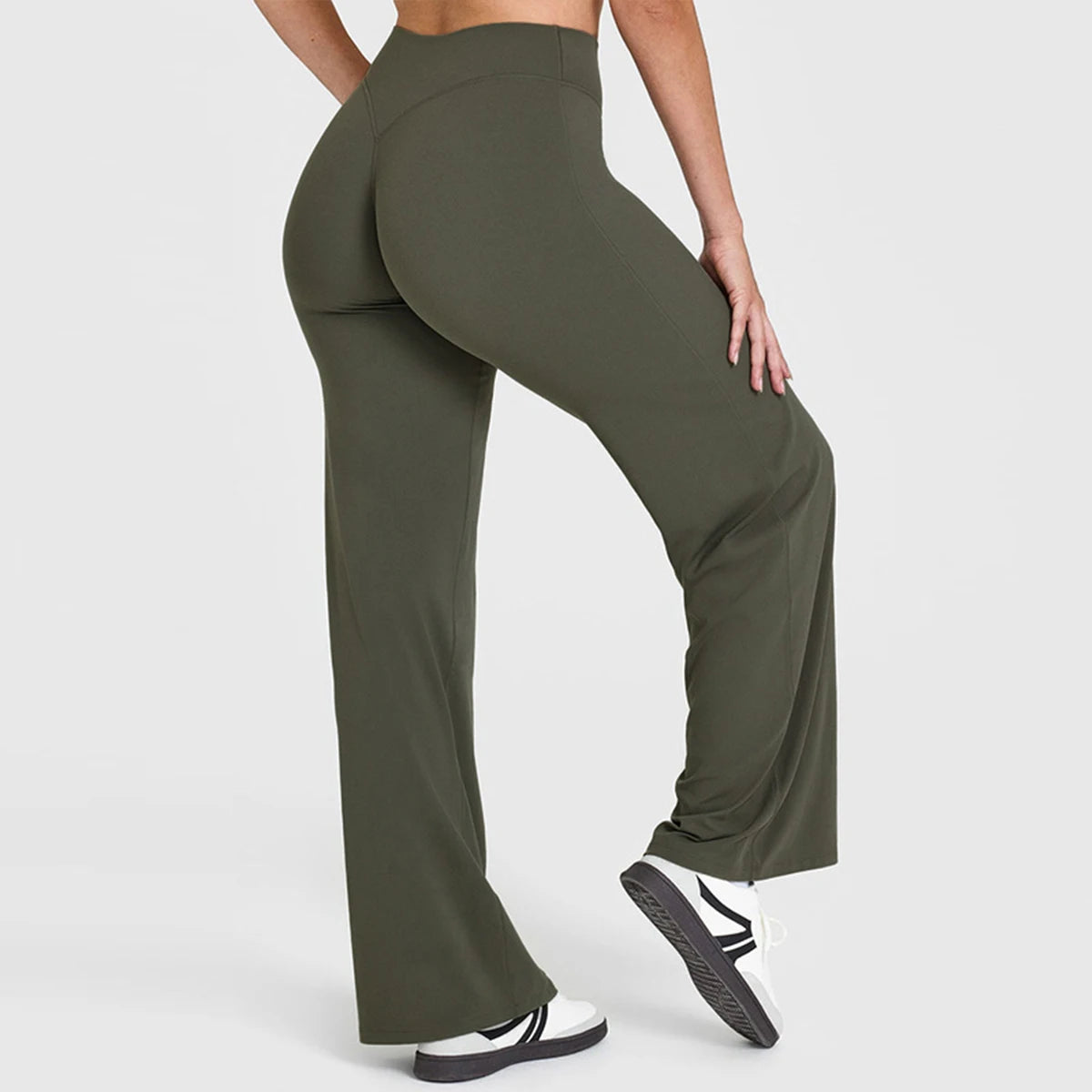 Flared Leggings Straight Leg Leggings Woman Wide-leg Pants Yoga Breathable Fitness Clothing Versatile Casual Pants