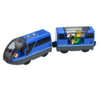 Wooden Locomotive Magnetic Electric Car Train Toys Fit Biro Wooden Diecast Slot Train Track Railway Educational Toys For Kids