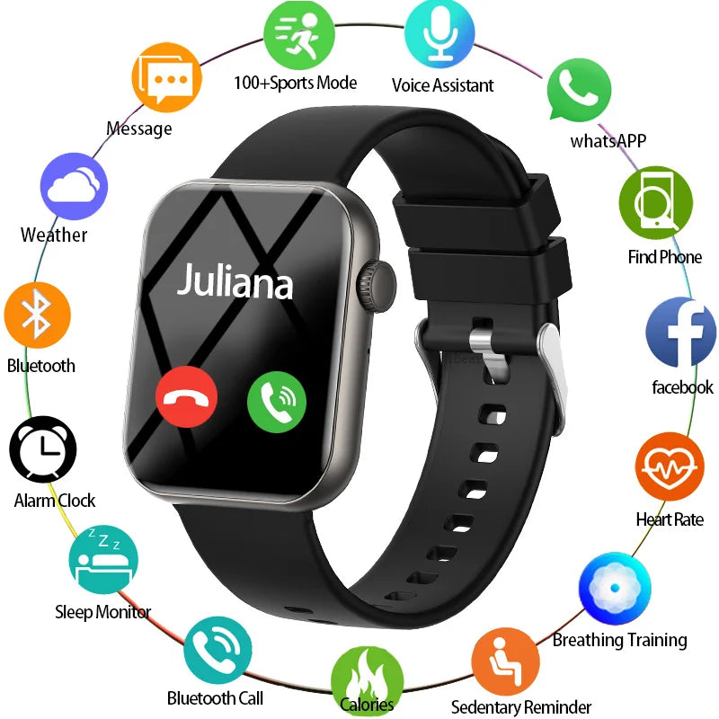 2025 New Sports Smart Watch Men Full Touch Screen Heart Rate Bluetooth Call 1.9 inch AI Voice IP68 Waterproof Smartwatch Women Main image