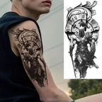 1 Sheet Waterproof Knight Warrior Gladiator Temporary Tattoos For Men Women Realistic Fake Tattoo Sticker  Forearm Tatoos Decals