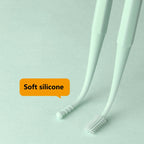 Double-headed spiral silicone ear cleaning swabs set - washable and reusable for ear wax removal and ear cleaning tools