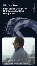 New Neck Air Conditioner Portable Neck Fan Rechargeable Semiconductor Cooling Bladeless Fan Outdoor Personal Fan Wearable Cooler