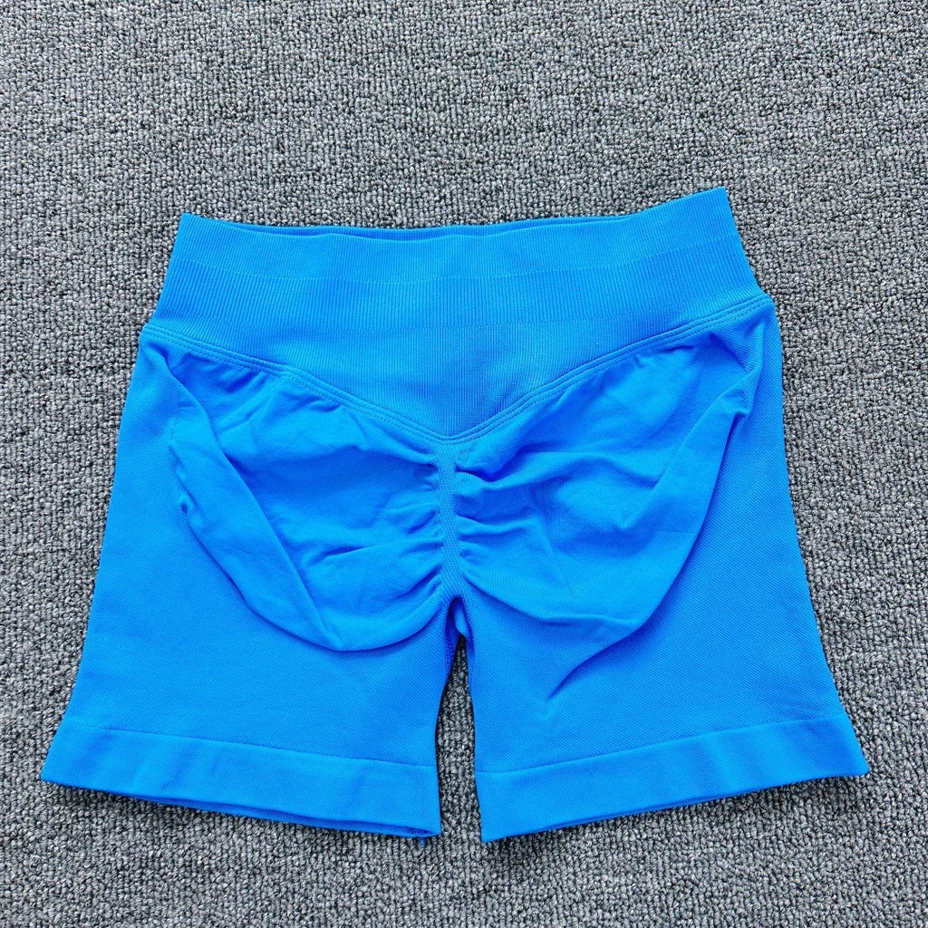 D LOGO Impact Seamless Fitness Peach Hip Sports Yoga Tight Pants Shorts