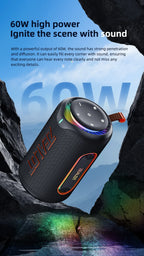 ZEALOT_MP1 Portable Bluetooth Speaker 60W StormBox Blast Outdoor Wireless Speaker IPX6 Waterproof Party Camping Speaker 12H ZEAL