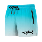 Shark Graphic Men's Board Shorts Summer Casual Beach Shorts with Mesh Liner Zipper Pockets Quick Dry Swim Trunks Bathing Suit