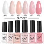 LILYCUTE Nail Gel Polish Set Pink Green Spring DIY Nail Art Design Long Lasting Soak Off UV Gel Manicure Painting Gel Vernis Kit