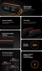 Xiaomi Sound Party, 50W Portable Bluetooth Speaker, Harman AudioEFX TWS Mode 26h Playtime, Smart Connectivity Wireless Speaker